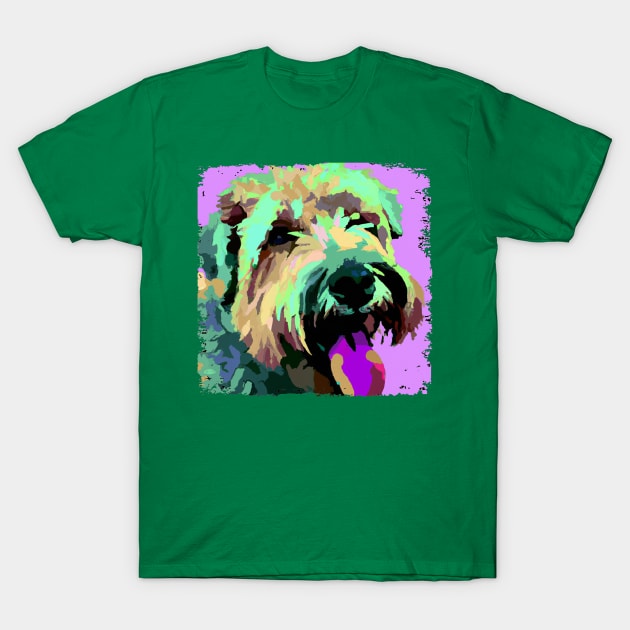 Soft Coated Wheaten Terrier Pop Art - Dog Lover Gifts T-Shirt by PawPopArt